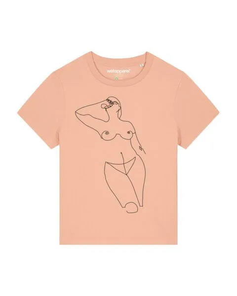 watapparel watapparel T-Shirt Frauen Eine Frau, Fraiche peche, – Produktbild 1 von 4