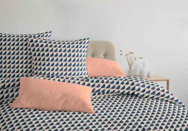 Nature by Adam Nature by Adam Bettwäsche 2tlg aus 100% Bio-Baumwolle - Made in Germany - Circles, Blau, – Produktbild 4 von 4
