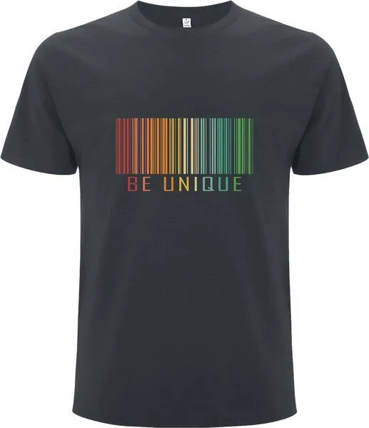 Spreecult Spreecult Be Unique - Bio und Fair - Männer Unisex T-Shirt - sei einzigartig, Grau, – Produktbild 2 von 2