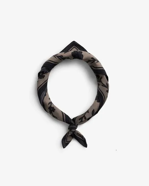 Rotholz Rotholz Tuch Flowery Bandana, Braun (floral beige), – Produktbild 1 von 3
