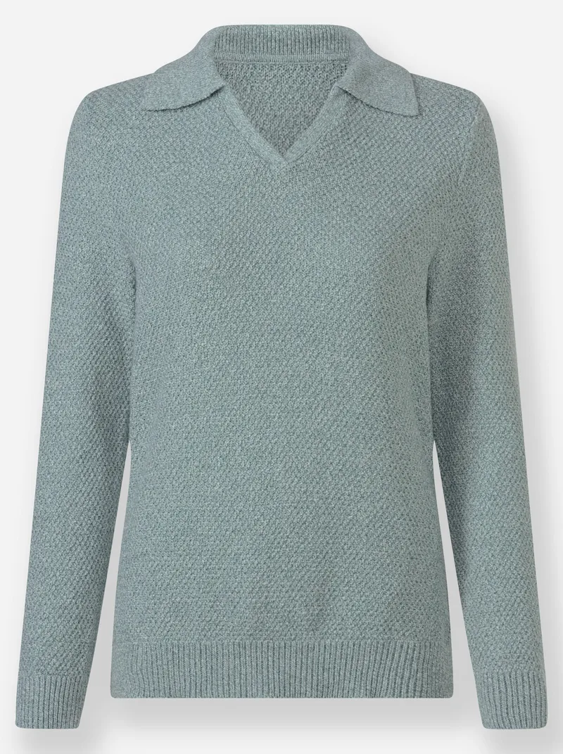 Witt Polopullover jade-meliert, Jade-meliert, – Produktbild 1 von 2