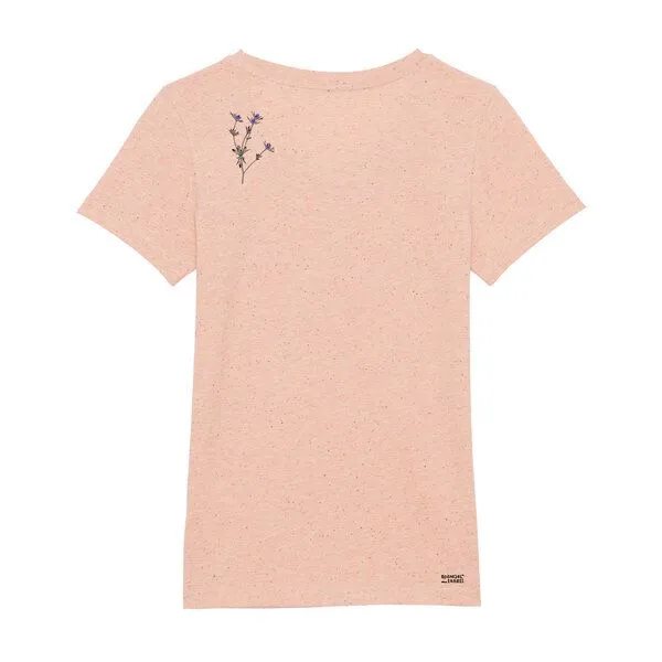 Spangeltangel Spangeltangel Damenshirt mit Distel-Motiv aus Bio-Baumwolle, Natur-Motiv, Rosa, – Produktbild 3 von 4