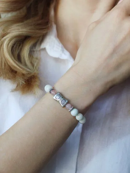 Divasya Divasya Armband "Lotus Garden" aus Rosenquarz – Produktbild 2 von 4