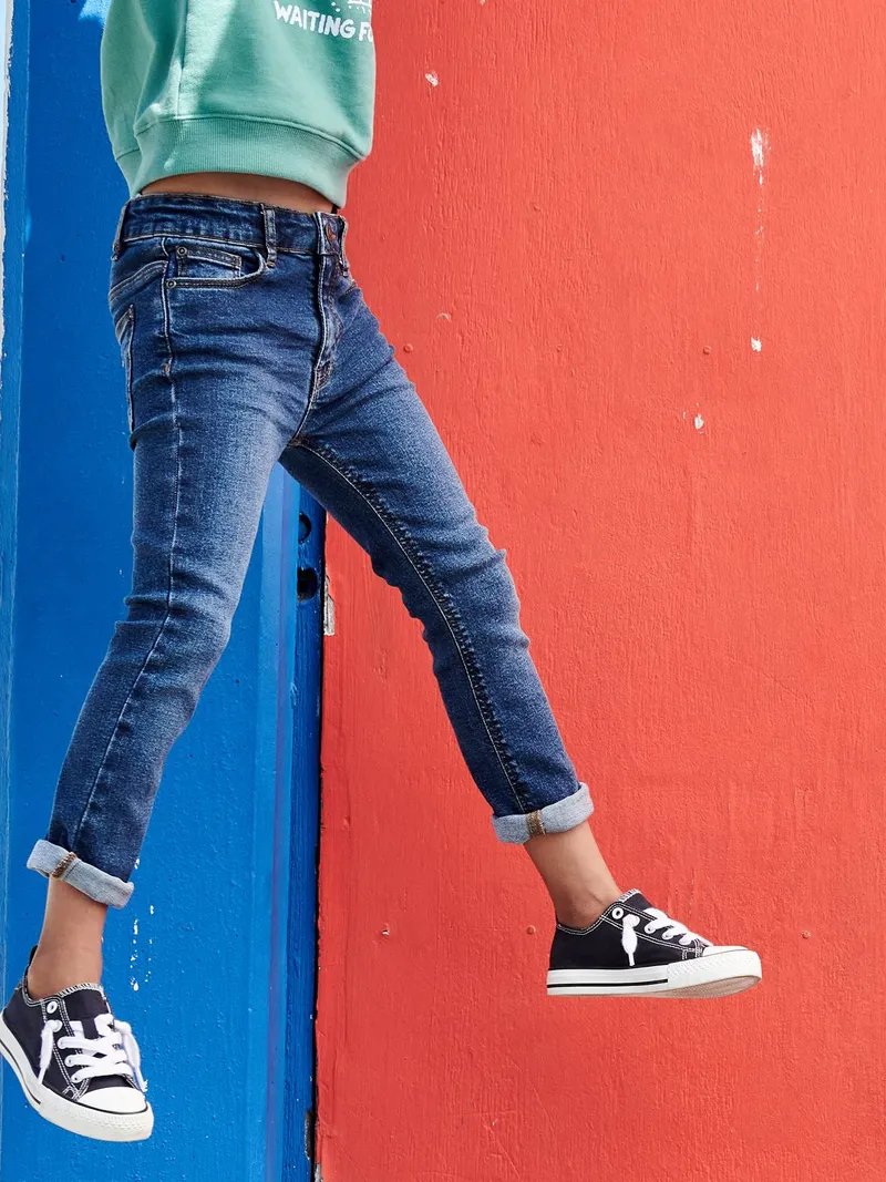 Vertbaudet Jungen Slim-Fit-Jeans BASIC, Blue stone, – Produktbild 1 von 4