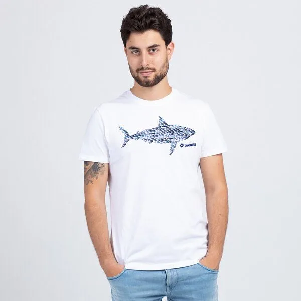Lexi&Bö Lexi&Bö Smart Sardines Herren T-Shirt, Weiss, – Produktbild 1 von 4