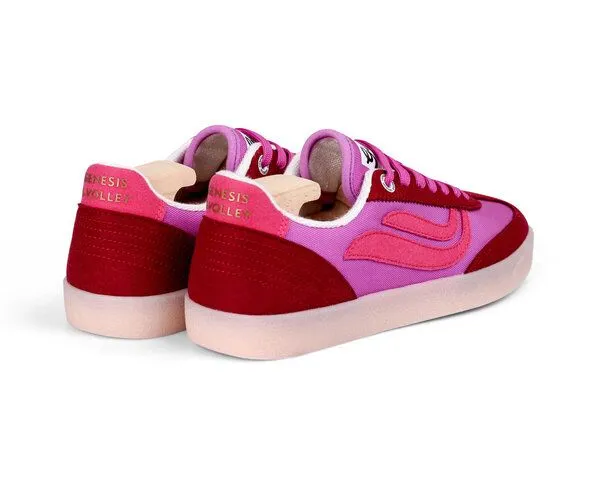 Genesis Footwear Genesis Footwear G-Volley Mesh Vegan Sneaker, Wine/lavender/pink (rot), – Produktbild 3 von 4