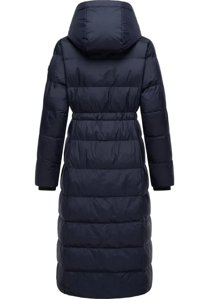 ragwear ragwear Steppmantel Niara Long Gesteppter langer Damen Mantel mit Bindeband, Blau, – Produktbild 2 von 3