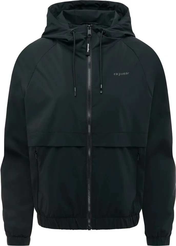 ragwear ragwear Outdoorjacke Anndra Übergangsjacke mit verstellbarer Kapuze, Schwarz, – Produktbild 2 von 4