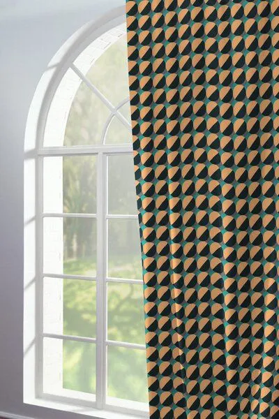 Nature by Adam Nature by Adam Vorhang aus 100% Bio-Baumwolle - Made in Germany - Circles, Dunkelblau, – Produktbild 1 von 7