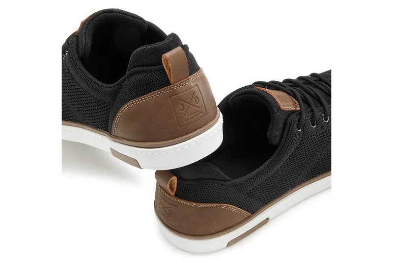 John Devin John Devin Schnürschuh, Freizeitschuh, Halbschuh, Schnürhalbschuh, Turnschuh Sneaker mit super leichter Sohle Unisex VEGAN, Schwarz, – Produktbild 5 von 5