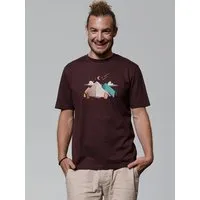 watapparel watapparel T-Shirt Unisex Night & Clouds, Red brown, – Produktbild 1 von 1