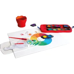 Faber-Castell Faber-Castell Farbkasten 'Connector' 12 Farben, rot – Produktbild 1 von 1