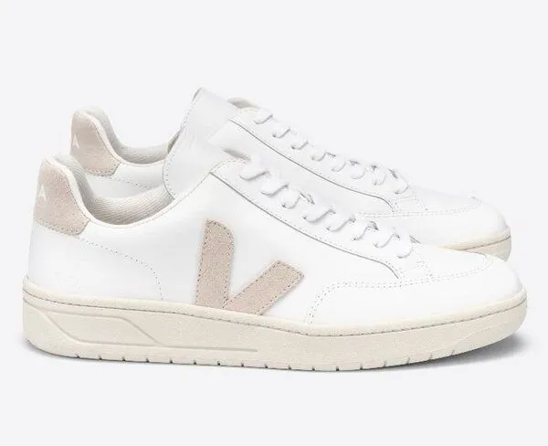 Veja Veja Sneaker Damen - V-12 Leather, Weiß (extra white sable), – Produktbild 2 von 3