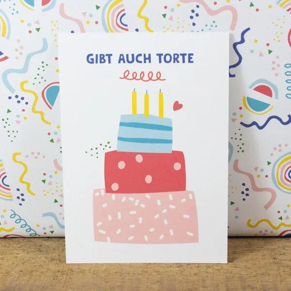 Bow & Hummingbird Bow & Hummingbird Postkarte Gibt auch Torte – Produktbild 1 von 2