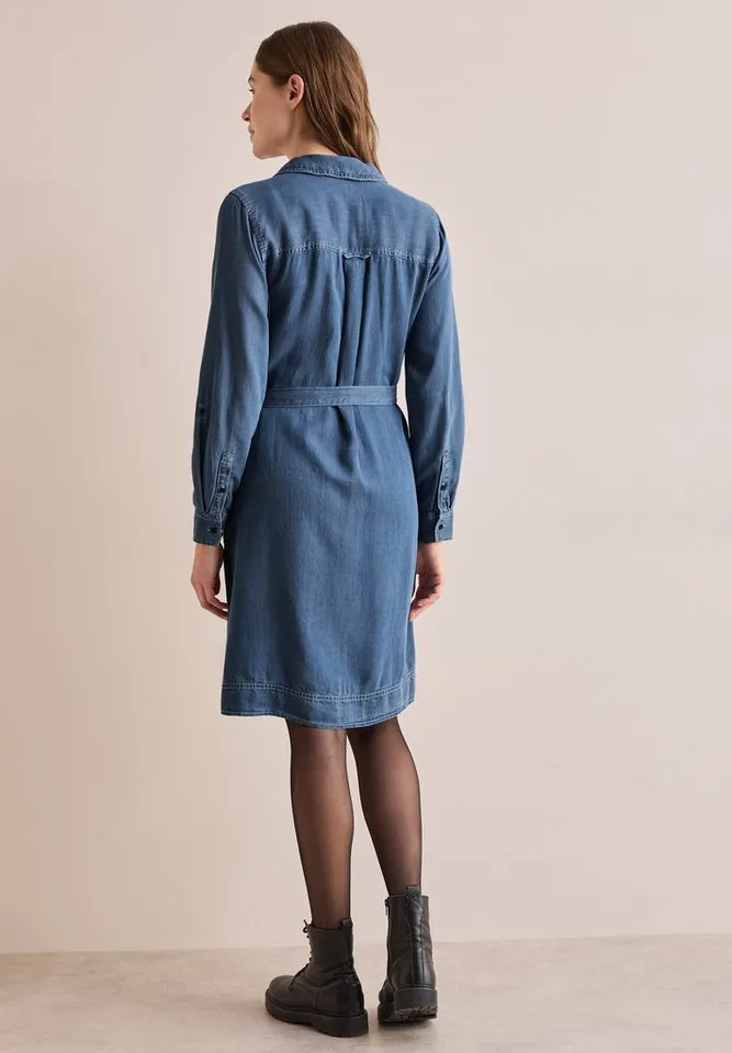 CECIL Jeanskleid mit Knopfleiste, Blau, – Produktbild 3 von 5