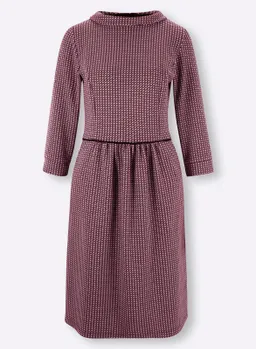 heine Jerseykleid schwarz-altrosa-gemustert – Produktbild 1 von 1