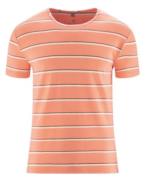 HempAge HempAge gestreiftes Hanf T-Shirt, Peach (orange), – Produktbild 2 von 2
