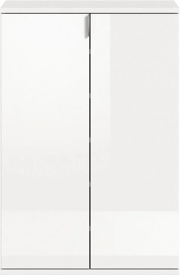 Home affaire Schuhkommode Trondheim, Breite 61 cm, 2 Türen, 5 Einlegeböden, 6 Fächer, Garderobenkommode, Schuhschrank, Schuhkommode, Anrichte, Flurschrank, Weiß, – Produktbild 5 von 5