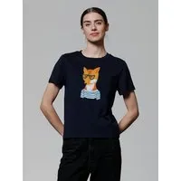 watapparel watapparel T-Shirt Frauen Fuchs, French navy, – Produktbild 1 von 1