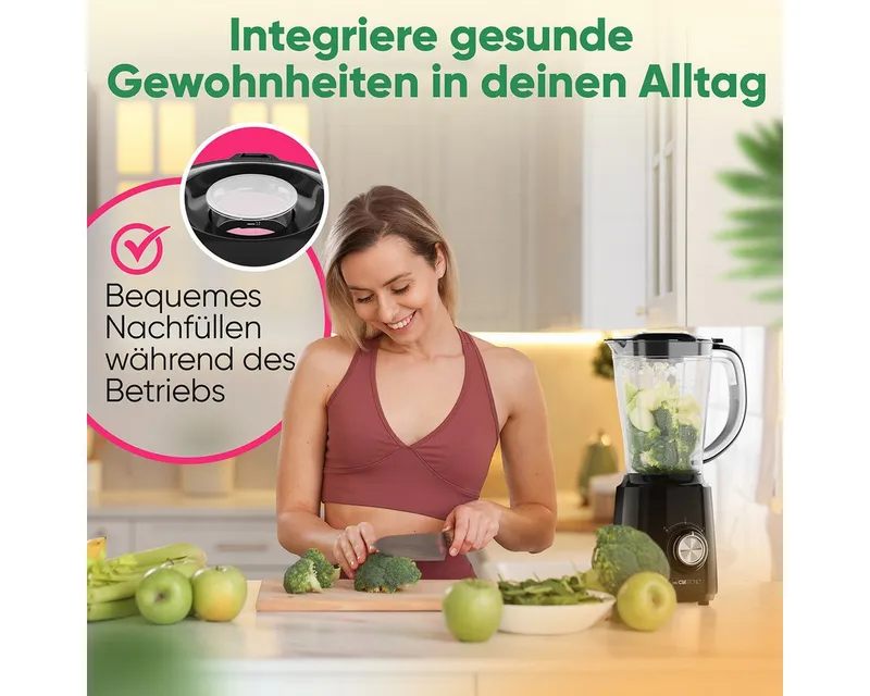 Clatronic Clatronic Standmixer UM 3845, Standmixer 500W, Mixer, Schwarz, – Produktbild 5 von 5