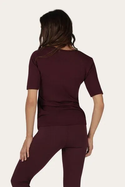 Urban Goddess Urban Goddess Dry Fit Yoga Shirt Kami, Fig (lila), – Produktbild 4 von 5