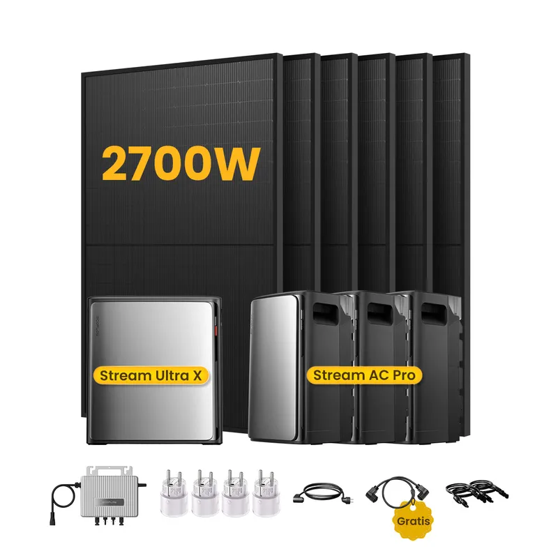 EcoFlow EcoFlow Stream Ultra X Solaranlage mit Speicher, inkl. 6 x 450W Bifazialen Solarmodulen, by Powerness (deal) - Stream Ultra X + 3 x Stream AC Pro | 9600Wh / 4 x Smart Plug / Standardversand – Produktbild 1 von 1