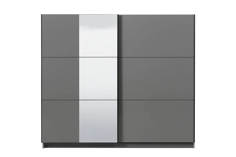 OTTO home Schwebetürenschrank Sierra Kleiderschrank mit Spiegel Garderobe Topseller INKLUSIVE Inneneinteilung, FSC®-Zertifiziert, OTTOs Choice, Grau, – Produktbild 2 von 4