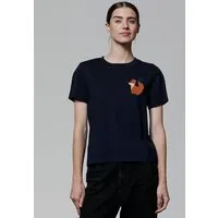 watapparel watapparel T-Shirt Frauen Cute Fox, French navy, – Produktbild 1 von 1