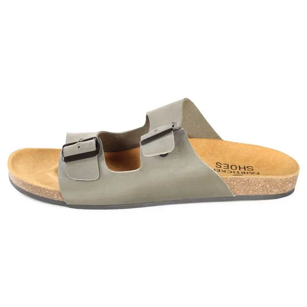 Fairticken Fairticken CORGHO vegane "NoBuck" Unisex Sandale, Grau-khaki, – Produktbild 3 von 4