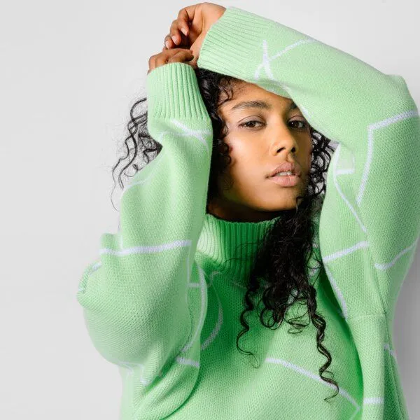 trueStory trueStory Oversized Pullover - GRESA, Tea green/white (grün), – Produktbild 4 von 4