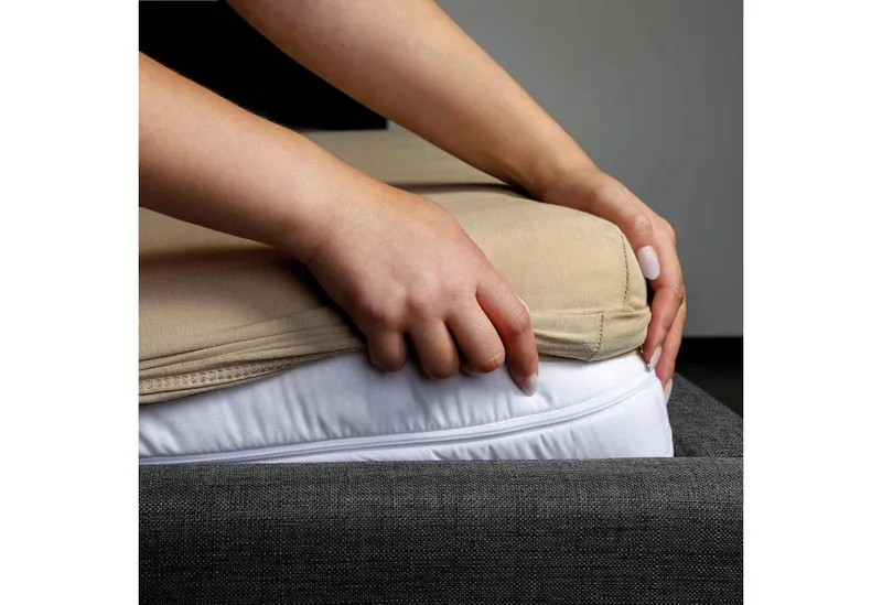 Esprit Spannbettlaken PREMIUM Spannbettlaken, Mischgewebe, Gummizug: rundum, (1 Stück), 100 x 200 cm in Beige, Beige, – Produktbild 3 von 5