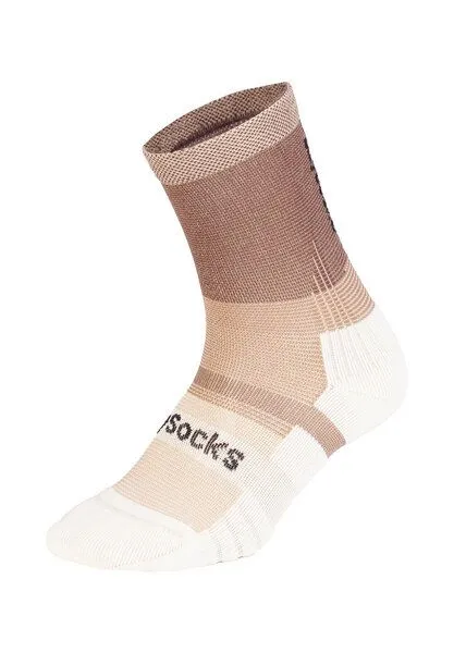 DillySocks DillySocks Sportsocken „Active Performance“, Braun,weiss,beige, – Produktbild 1 von 4
