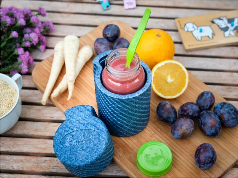 Emil Emil Babyglas im Thermobecher mit Breilöffel 250 ml – Produktbild 2 von 2