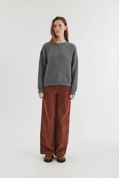 Basic Apparel Basic Apparel Lis Pullover aus Bio-Baumwolle, Grau (light-grey-melange), – Produktbild 4 von 4