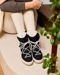 Minuit Sur Terre Minuit Sur Terre Damen vegan Stiefel Joy Schwarz – Produktbild 1 von 1