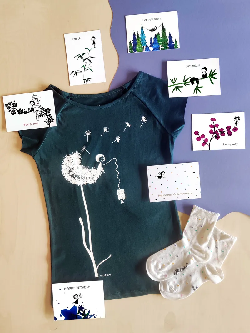 FellHerz Vorteils-Bundle Pusteblume deepteal - XXL / 35-38 – Produktbild 1 von 1