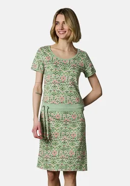 ragwear ragwear Minikleid Baomi Print YOUMODO Gemustertes kurzes Sommerkleid mit Taillenkordel – Produktbild 1 von 1