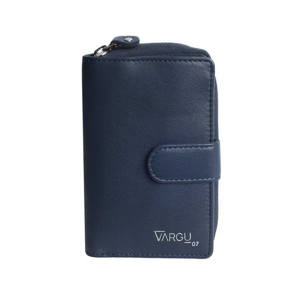 Vargu Vargu Echtleder Geldbörse MASIN 1-A mono, Navy, – Produktbild 1 von 3