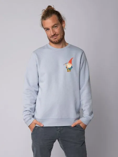 watapparel watapparel Sweatshirt Unisex Gartenzwerg, Serene blue, – Produktbild 2 von 3