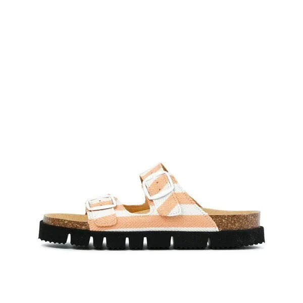 Grand Step Shoes Grand Step Shoes Noelia Schlappen, vegan, Gestreift - hellorange, – Produktbild 2 von 3
