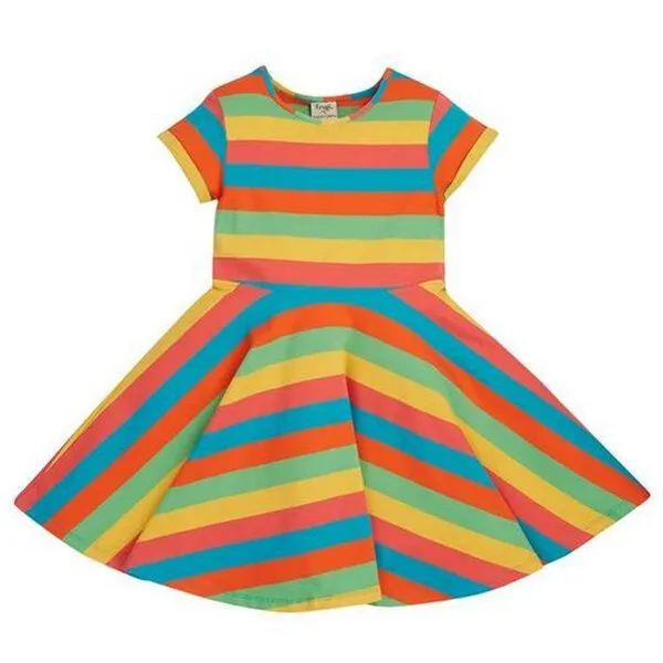 Frugi Frugi Kleid Rainbow Kurzarm Spring Skater Dress – Produktbild 1 von 2