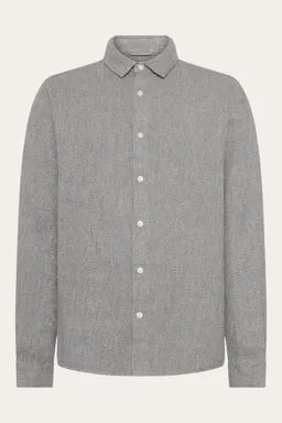 KnowledgeCotton Apparel KnowledgeCotton Apparel Herren vegan Hemd Melange Light Feather Gray – Produktbild 1 von 1