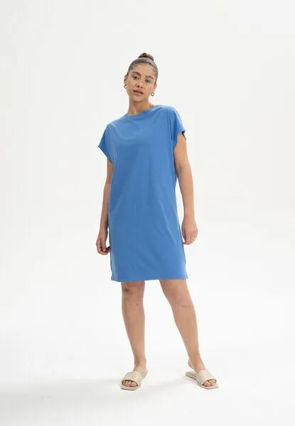 MELA T-Shirt Kleid Style SUNEA | von MELA | Fairtrade & GOTS zertifiziert, Azur, – Produktbild 1 von 4