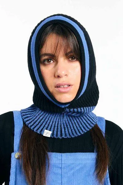 SUITE13LAB SUITE13LAB REGINA BALACLAVA BICOLOR BLACK, Schwarz, – Produktbild 3 von 4