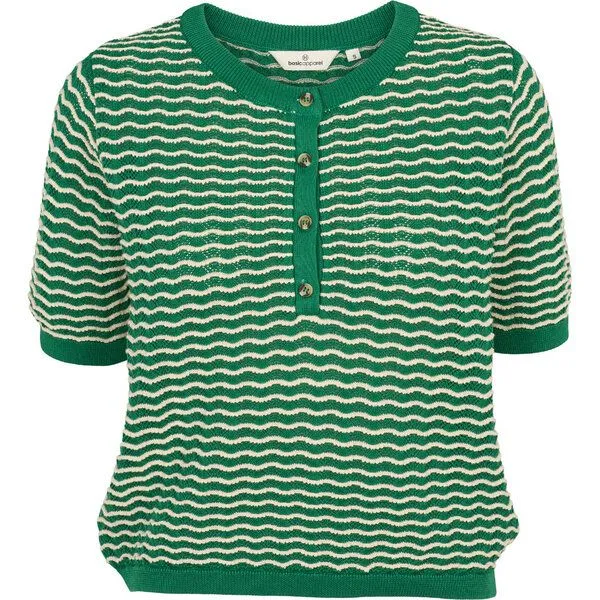 Basic Apparel Basic Apparel Cashi Kurzarmpulli aus Bio-Baumwolle, Grün, – Produktbild 1 von 1