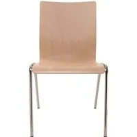 Besucherstuhl "A45" Buche, Gestell verchromt – Produktbild 1 von 1
