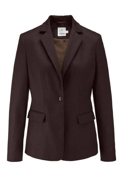 hessnatur hessnatur Wollblazer Regular aus reiner Schurwolle, Kakao braun, – Produktbild 3 von 4