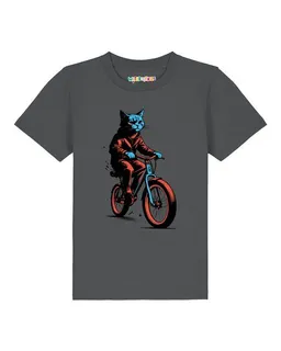 watabout.kids watabout.kids T-Shirt Kinder Katze auf Fahrrad – Produktbild 1 von 1