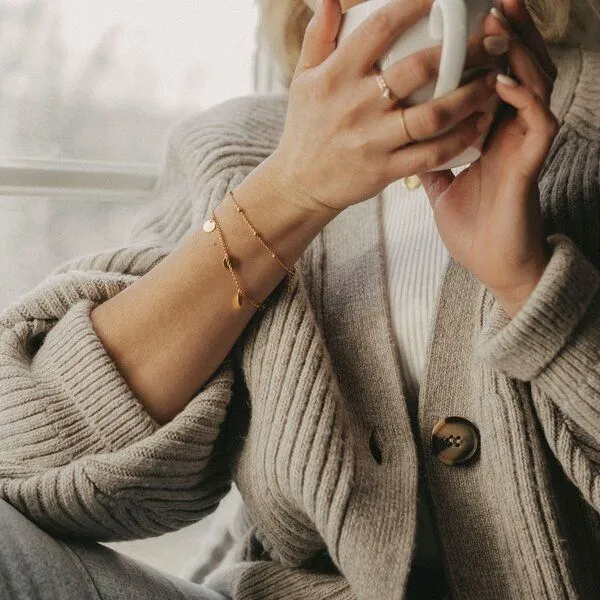 MOANINA MOANINA Armband Bella - 925 Silber/18k Gold Vermeil, Rose, – Produktbild 1 von 4