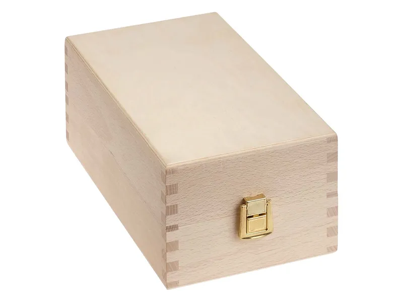 Karteikartenbox aus Holz mit Trennstegen und Deckel, DIN A7 – Produktbild 1 von 1
